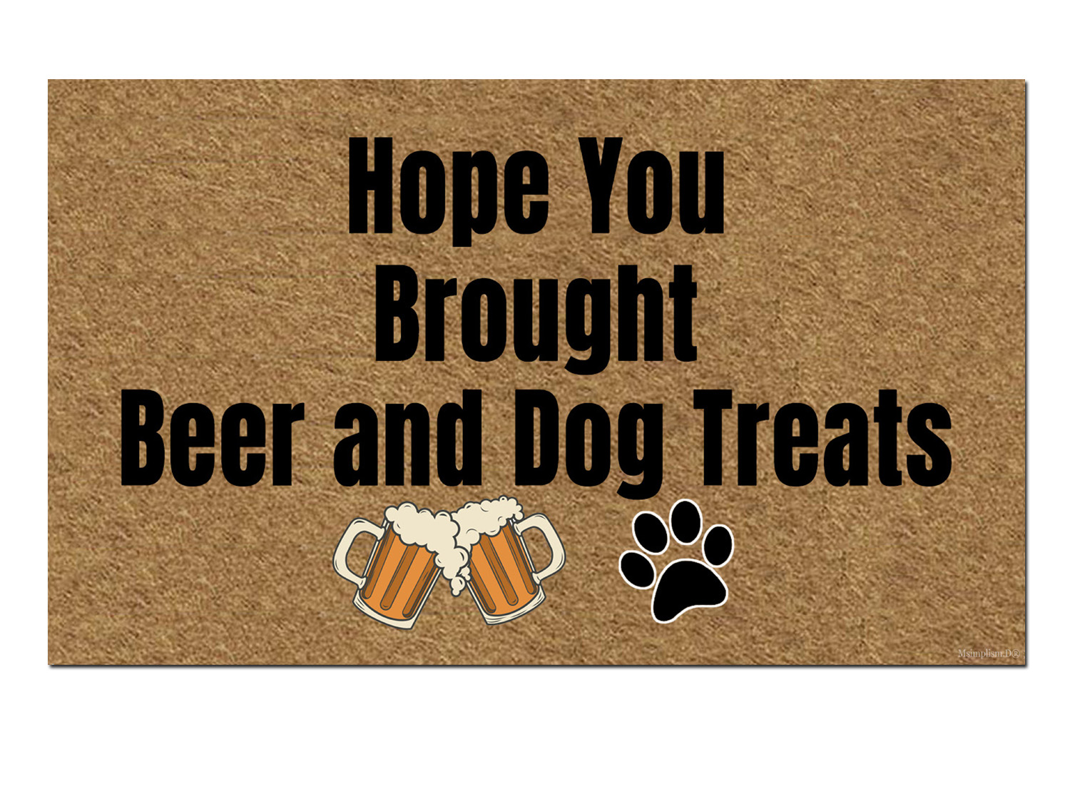 Dog Treats and beer funny doormat