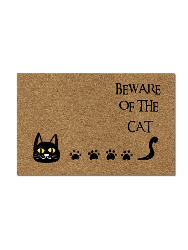 Beware-of-The-Cat funny doormat welcome doormat